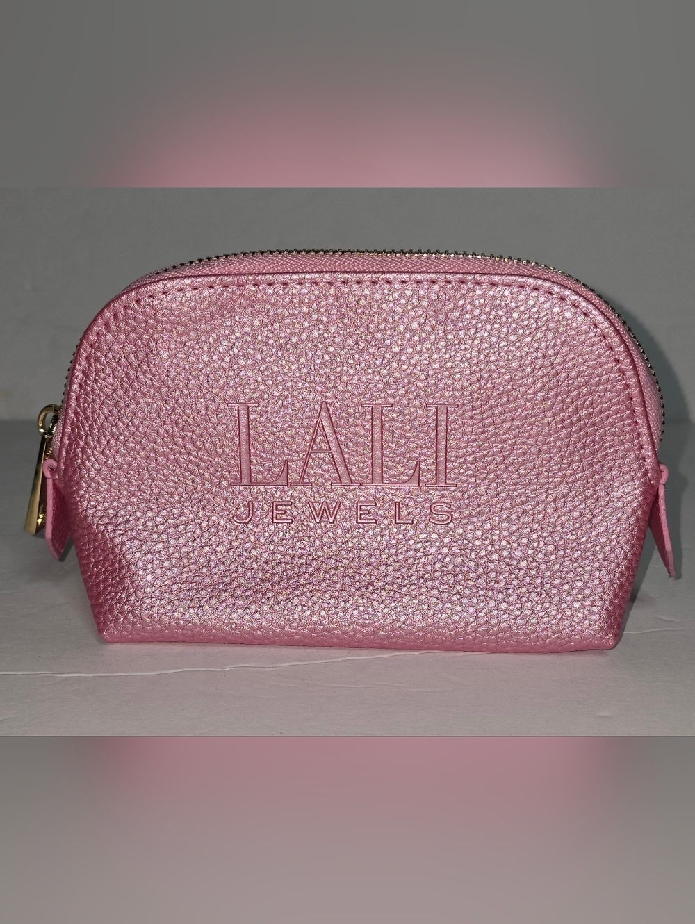 Pink Cosmetic Bag Makeup Pouch Travel Organizer Zipper Case & Silver Coin Purse